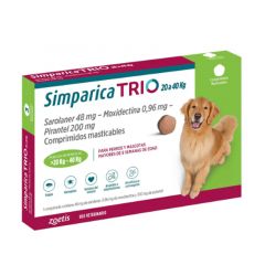 SIMPARICA TRIO 20-40 KG X 3 COMP